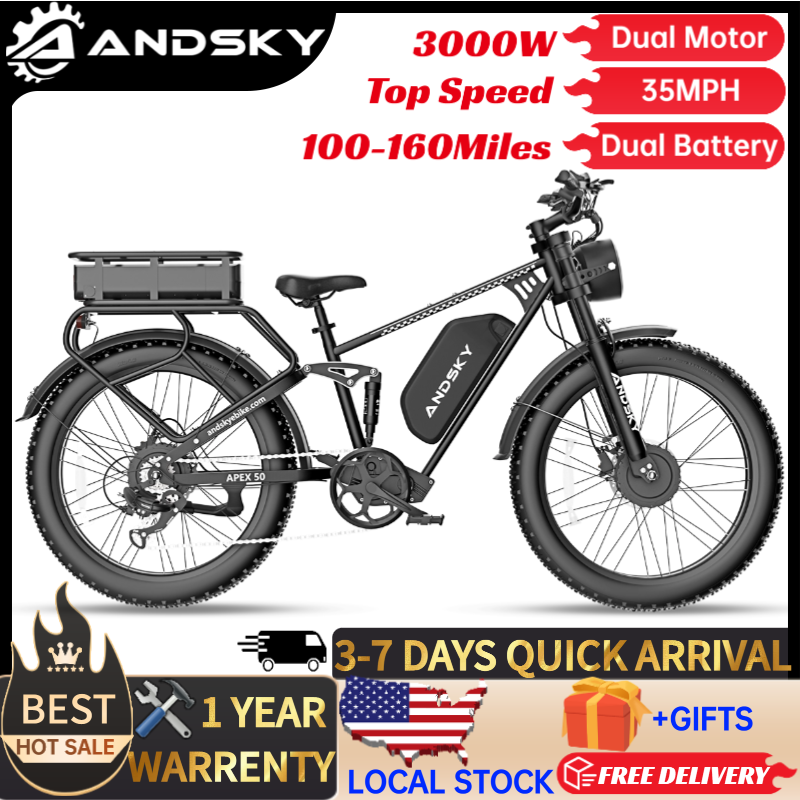 High Torque Brushless Mid Motor Kit - ANDSKY Apex50 AWD Sepeda Listrik 3000W