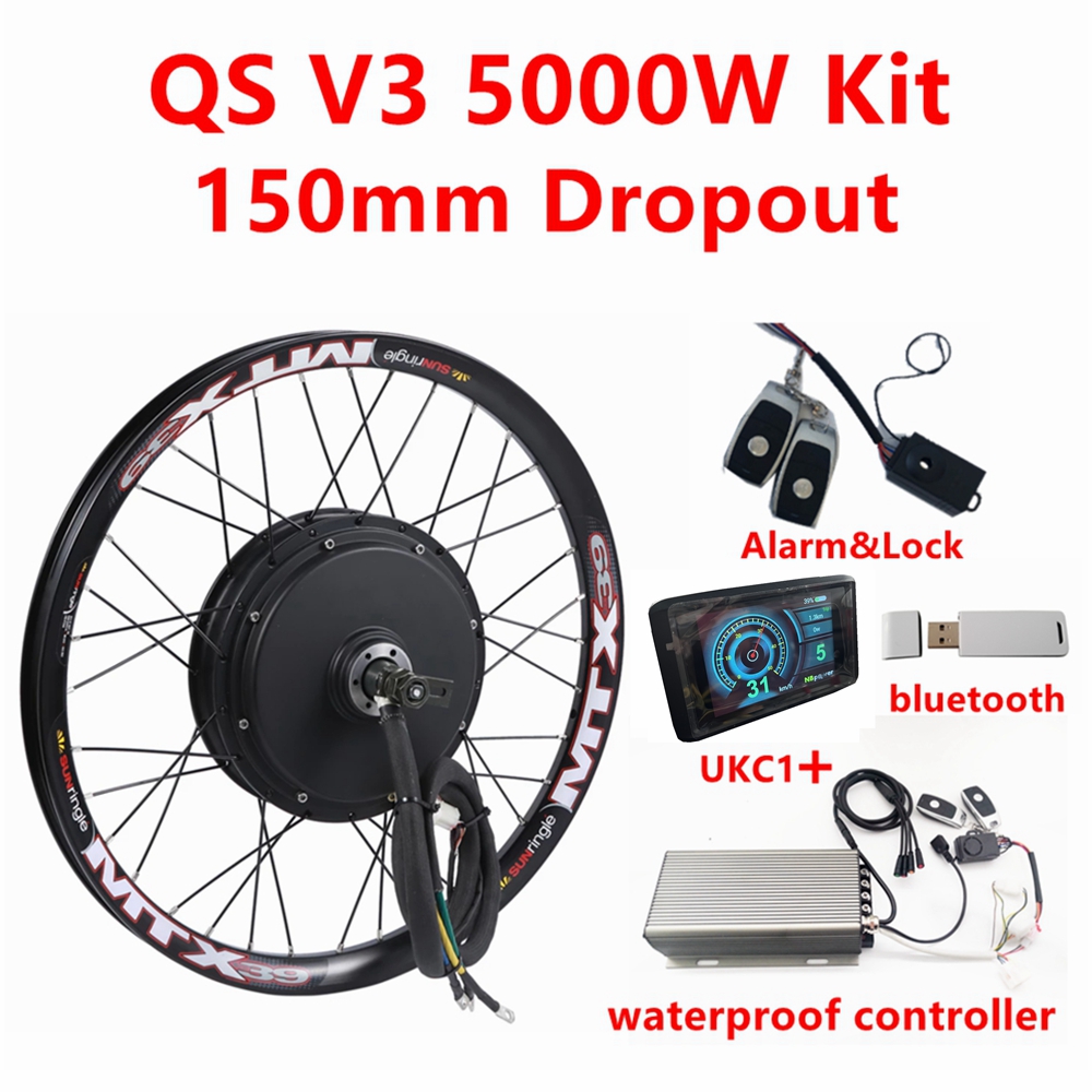 5000W Hub Motor Kit 72V - QS205 V3 48-72V 5000W 3.5T/5T Roda