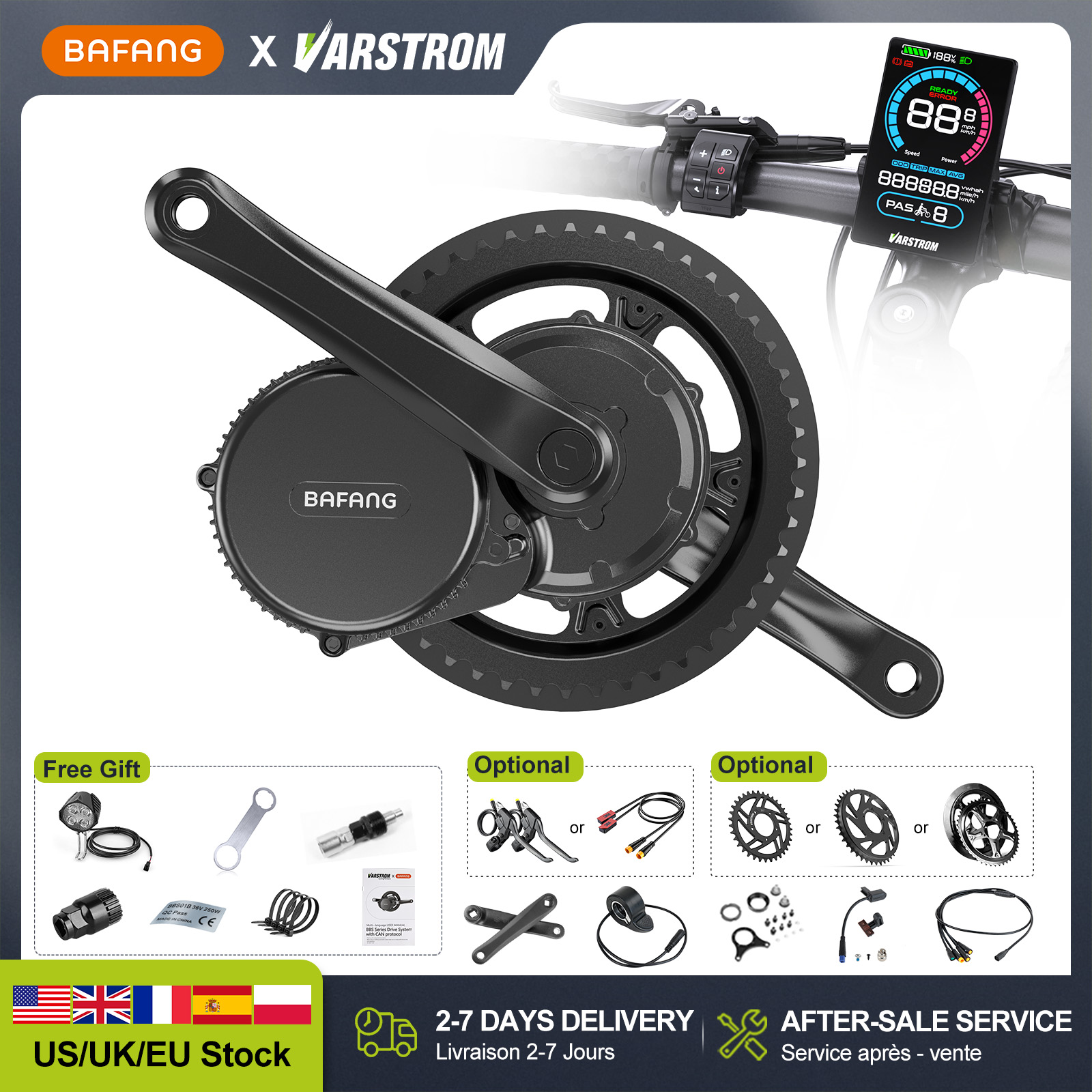 [Stok AS] BAFANG 48V 500W 750W - Mid Drive Conversion Kit 1000W ulasan dan harga