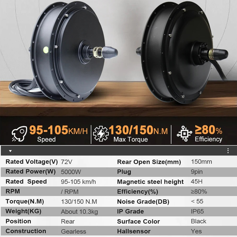 Kit Konversi Motor Roda EBike  - 5000W Hub Motor Kit 72V ulasan dan harga